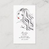 Fairstylist Silhouette Business Card Visitenkarte (Vorderseite)