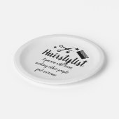 Fairstylist Zitat Funny Friseur Stars Party Pappteller (Schrägansicht)