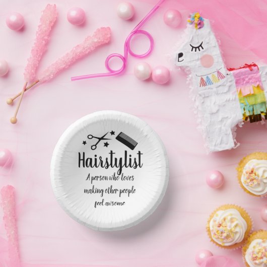 Fairstylist Zitat Funny Friseur Stars Party Pappteller (Party)