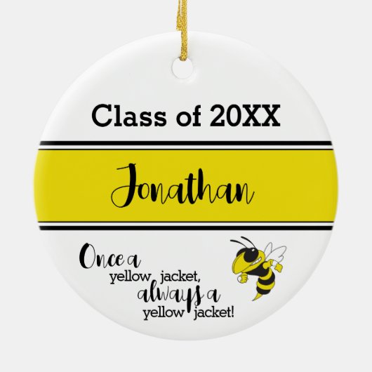 Fairview High Ornament Class of Yellow Black (Hinten)