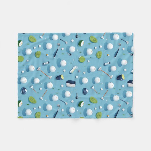 Fairway Finesse: Golf Essentials Musterspiel Fleecedecke (Vorderseite (Horizontal))