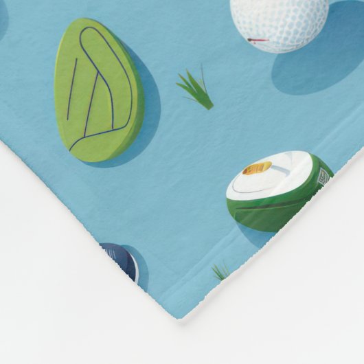 Fairway Finesse: Golf Essentials Musterspiel Fleecedecke (Ecke)