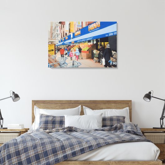 Fairway Market NYC-Leinwand Leinwanddruck (Insitu (Schlafzimmer))