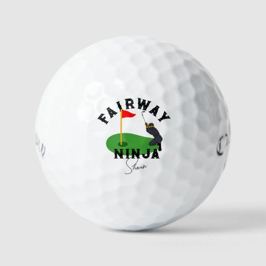 Fairway Ninja Golf, #fathersdaygift Custom Golfball (Vorderseite)