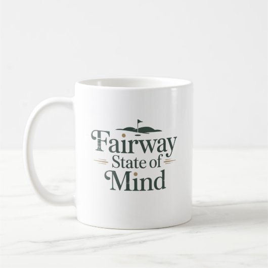 Fairway State Of Mind Klassischer Golf-Lebensstil Kaffeetasse (Links)