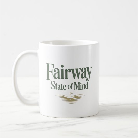 Fairway State Of Mind Retro Golf Lifestyle Kaffeetasse (Links)