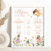 Fairy 1. Geburtstag Meilenstein-Zeichen Poster