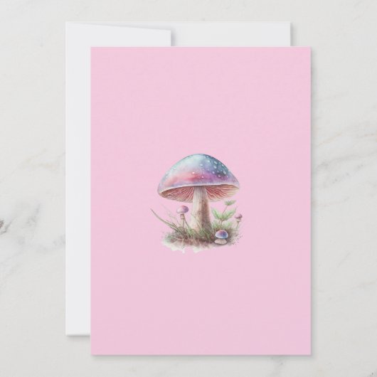 Fairy 1. Geburtstag verzauberter Wald Einladung (Rückseite)