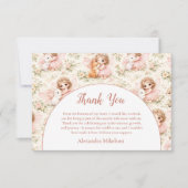 Fairy 1st Birthday Enchanted Garden Dankeskarte (Vorderseite)