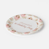 Fairy 1st Birthday Girl Pappteller (Schrägansicht)