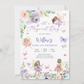 Fairy 1st Birthday Invitation Einladung (Vorderseite)