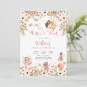 Fairy 1st Birthday Party Invitation Einladung (Stehend Vorderseite)