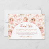 Fairy 1st Birthday Whimsical Garden Dankeskarte (Vorderseite)