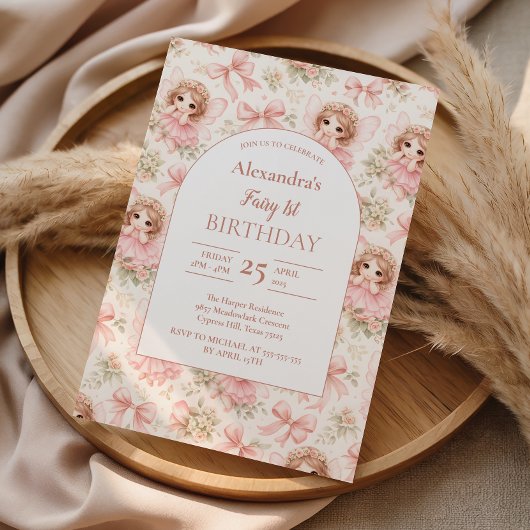 Fairy 1st Birthday Whimsical Garden Einladung