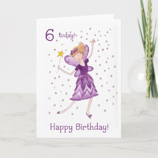Fairy 6th Birthday Card Karte (Vorderseite)