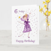 Fairy 6th Birthday Card Karte (Gelbe Blume)