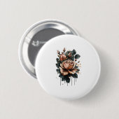 Fairy Aesthetic Goblincore And  Cottagecore Mushro Button (Vorne & Hinten)