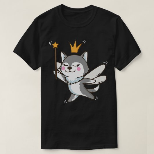 Fairy Alaskan Malamute Dog Mystical Pet Fairy Lieb T-Shirt (Design vorne)