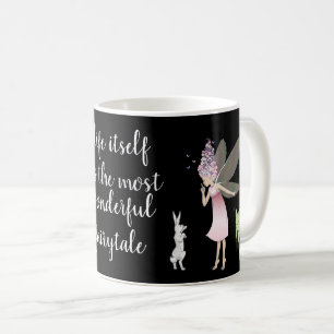 Fairy and Bunny mit inspirierendem Zitat Kaffeetasse