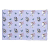 Fairy and Butterfells Muster auf Periwinkle Kissenbezug (Rückseite-Links)