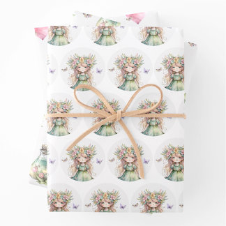 Fairy and Butterfly Gift Wrap Geschenkpapier Set