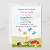 Fairy and Butterfys Geburtstagsparty Einladung (Rückseite)