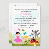 Fairy and Butterfys Geburtstagsparty Einladung (Vorne/Hinten)