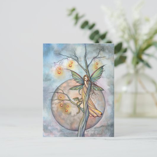 Fairy and Cat Postcard von Molly Harrison Postkarte (Stehend Vorderseite)