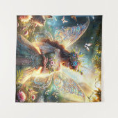 Fairy and Cat Tapestry Wandteppich (Vorderseite (Horizontal))