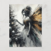 Fairy and Christmas Tree Glitch Postkarte (Vorderseite)