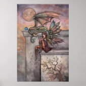 Fairy and Dragon Art Poster von Molly Harrison (Vorne)