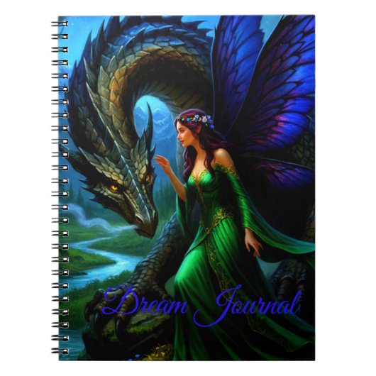 Fairy and Dragon Dream Journal Notizblock (Vorderseite)