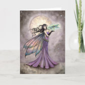 Fairy and Dragonfly Fantasy Art Karte (Vorderseite)