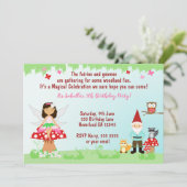 Fairy and Gnome Woodland Party | EINLADUNG (Stehend Vorderseite)
