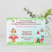 Fairy and Gnome Woodland Party | EINLADUNG (Stehend Vorderseite)