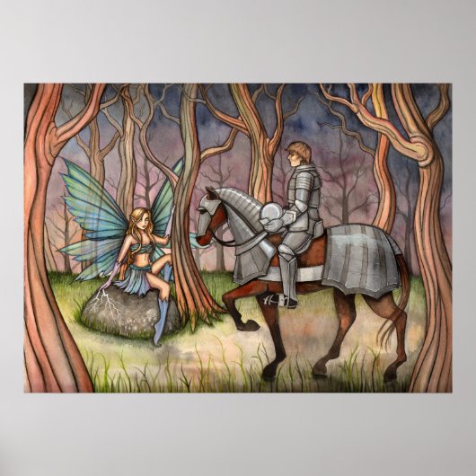 Fairy and Knight Poster von Molly Harrison (Vorne)