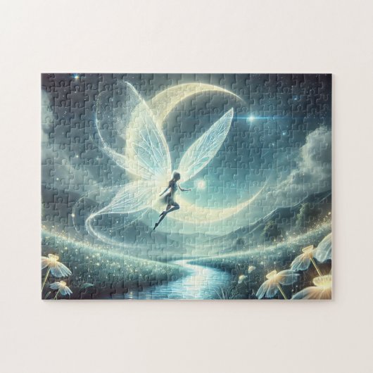Fairy and Moon Enchanted Night Sky Puzzle (Horizontal)