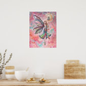 Fairy and Owl Fantasy Artwork von Molly Harrison Poster (Küche)