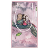 Fairy and Owl Whimsical Fantasy Art Kleine Geschenktüte (Vorderseite)