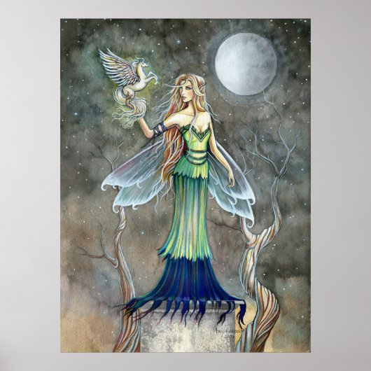 Fairy and Tiny Pegasus Poster von Molly Harrison (Vorne)