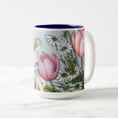 Fairy and Tulips Two Tone Tasse (VorderseiteRechts)
