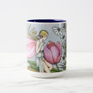 Fairy and Tulips Two Tone Tasse