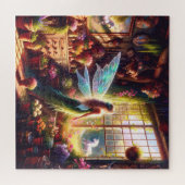Fairy and Unicorn Mystical Gaze Enchanting Garden Puzzle (Horizontal)