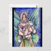 Fairy and Wolf Cub Postcard Postkarte (Vorne/Hinten)