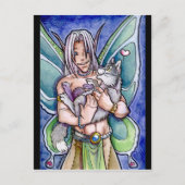 Fairy and Wolf Cub Postcard Postkarte (Vorderseite)