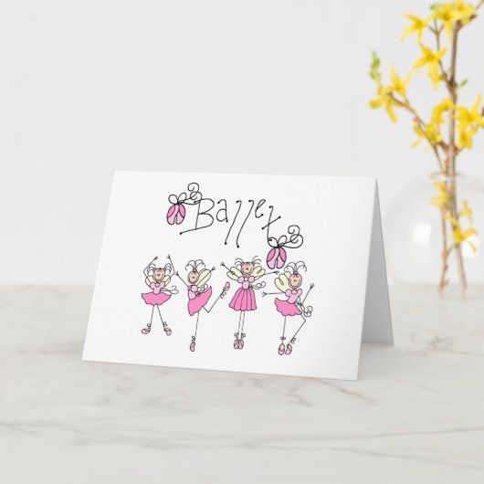 Fairy Angel Ballet Karte (Gelbe Blume)