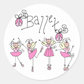 Fairy Angel Ballet Runder Aufkleber