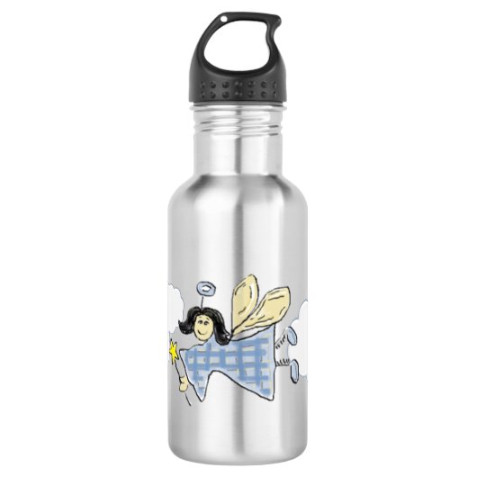 Fairy Angel (blau) Edelstahlflasche (Vorderseite)