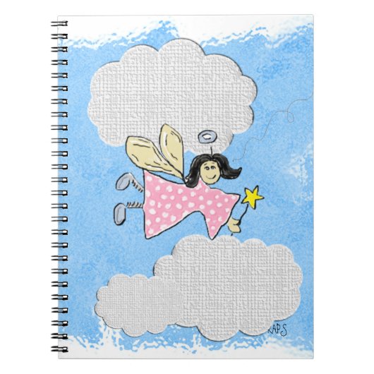 Fairy Angel Hand Drawn Notizblock (Vorderseite)
