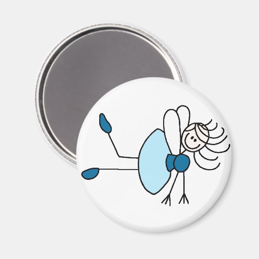 Fairy Angel in Blue Magnet (Vorderseite/Rückseite)
